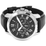 Fossil Grant Chronograph Black Dial Black Leather Strap Watch for Men - FS4812 Authentic Buy Shop Now