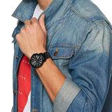 Fossil Grant Chronograph Black Dial Black Steel Strap Watch for Men - FS4832 Authentic Buy Shop Now