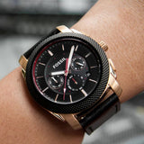Fossil Machine Chronograph Black Dial Black Leather Strap Watch for Men - FS5120 Authentic Buy Shop Now