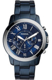 Fossil Grant Chronograph Blue Dial Blue Steel Strap Watch for Men - FS5230 Authentic Buy Shop Now