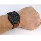 Fossil Machine Chronograph Black Dial Brown Leather Strap Watch for Men - FS5234 Authentic Buy Shop Now