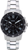 Fossil Grant Sport Chronograph Black Dial Silver Steel Strap Watch for Men - FS5236 Authentic Buy Shop Now