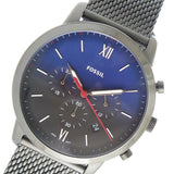 Fossil Neutra Chronograph Blue Dial Silver Mesh Bracelet Watch for Men - FS5383 Authentic Buy Shop Now