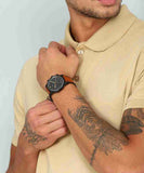 Fossil Goodwin Luggage Chronograph Black Dial Brown Leather Strap Watch for Men - FS5501 Authentic Buy Shop Now