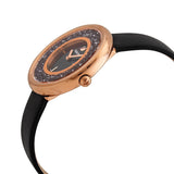 Swarovski Crystalline Pure Black Dial Black Leather Strap Watch for Women - 5275043 Authentic Buy Shop Now