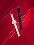 Calvin Klein Full Moon Black Dial Black Leather Strap Watch for Women - K8Y231C1 Authentic Buy Shop Now