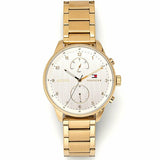 Tommy Hilfiger Chase Quartz White Dial Gold Steel Strap Watch for Men - 1791576 Authentic Buy Shop Now