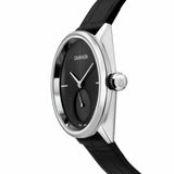 Calvin Klein Accent Black Dial Black Leather Strap Watch for Women - K2Y231C3 Authentic Buy Shop Now