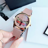 Gucci G Timeless Butterfly Brown Dial Brown Leather Strap Watch For Women - YA1264063 Authentic Buy Shop Now