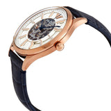 Emporio Armani Meccanico Automatic White Dial Blue Leather Strap Watch For Men - AR1947 Authentic Buy Shop Now