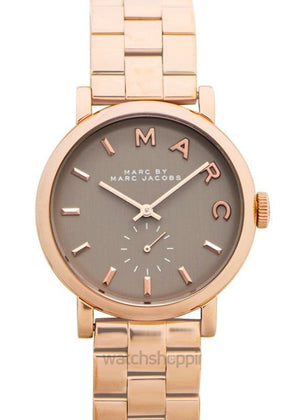 Marc Jacobs Baker Brown Dial Rose Gold Steel Strap Watch for Women - MBM8632 Authentic Buy Shop Now