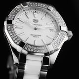 Tag Heuer Aquaracer Diamonds White Dial Two Tone Steel Strap Watch for Women - WAY131F.BA0914 Authentic Buy Shop Now