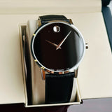 Movado Museum Classic Black Dial Black Leather Strap Watch for Men - 0607194 Authentic Buy Shop Now