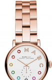Marc Jacobs Baker Dexter White Dial Rose Gold Steel Strap Watch for Women - MBM3443 Authentic Buy Shop Now