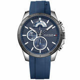 Tommy Hilfiger Decker Quartz Blue Dial Blue Rubber Strap Watch for Men - 1791350 Authentic Buy Shop Now