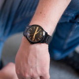 Armani Exchange Hampton Chronograph Black Dial Black Steel Strap Watch For Men - AX2413 Authentic Buy Shop Now