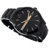 Armani Exchange Hampton Chronograph Black Dial Black Steel Strap Watch For Men - AX2413 Authentic Buy Shop Now