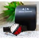 Armani Exchange Cayde Multicolor Dial Black Steel Strap Watch For Men - AX2725 Authentic Buy Shop Now