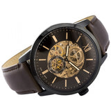 Fossil Townsman Automatic Black Dial Brown Leather Strap Watch for Men - ME3155 Authentic Buy Shop Now