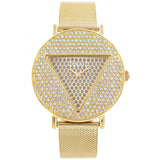 Guess Iconic Diamonds Gold Dial Gold Mesh Bracelet Watch For Women - GW0477L2 Authentic Buy Shop Now