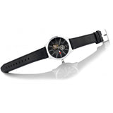 Tommy Hilfiger Spencer Skeleton Black Dial Black Leather Strap Watch for Men - 1791641 Authentic Buy Shop Now