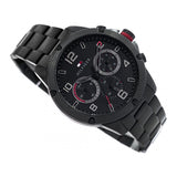 Tommy Hilfiger Blaze Chronograph Black Dial Black Steel Strap Watch For Men - 1792030 Authentic Buy Shop Now