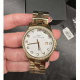 Marc Jacobs Henry Diamonds White Dial Gold Steel Strap Watch for Women - MBM3045 Authentic Buy Shop Now
