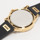 Guess King Quartz Crystals Gold Dial Black Silicone Strap Watch For Men - GW0537G2 Authentic Buy Shop Now