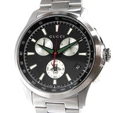 Gucci G-Timeless Chronograph Black Dial Silver Steel Strap Watch For Men - YA126267 Authentic Buy Shop Now