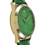 Gucci G Timeless Quartz Green Dial Green Leather Strap Watch For Women - YA1264099 Authentic Buy Shop Now