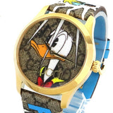 Gucci G Timeless Disney Donald Duck Brown Dial Brown Leather Strap Watch For Women - YA1264167 Authentic Buy Shop Now