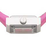 Gucci G-Frame Square Fuchsia Mother of Pearl Dial Fuchsia Leather Strap Watch For Women - YA128533 Authentic Buy Shop Now
