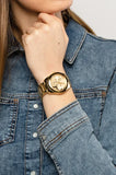 Guess G-Twist Gold Dial Gold Steel Strap Watch for Women - W1082L2 Authentic Buy Shop Now