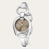 Gucci Horsebit Collection Quartz Brown Dial Silver Steel Strap Watch For Women - YA139501 Authentic Buy Shop Now