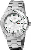 Gucci G Timeless Silver Dial Silver Steel Strap Watch For Men - YA126232 Authentic Buy Shop Now