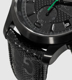 Gucci G Timeless Chronograph Black Dial Black Leather Strap Watch For Men - YA126244 Authentic Buy Shop Now