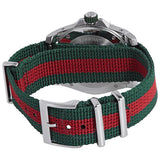 Gucci Dive Quartz Green Dial Two Tone NATO Strap Watch For Men - YA136339 Authentic Buy Shop Now