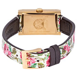 Gucci G-Frame Floral Mother of Pearl Dial White Leather Strap Watch For Women - YA147406 Authentic Buy Shop Now