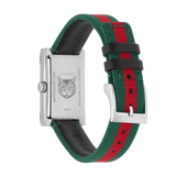 Gucci G-Frame Mother of Pearl Dial Two Tone Nylon Strap Watch For Women - YA147404 Authentic Buy Shop Now