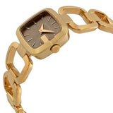 Gucci G Gucci Sunbrushed Brown Dial Rose Gold Steel Strap Watch For Women - YA125511 Authentic Buy Shop Now