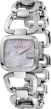 Gucci G Gucci Diamonds Mother of Pearl Dial Silver Steel Strap Watch For Women - YA125502 Authentic Buy Shop Now