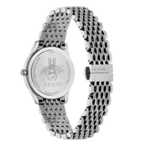 Gucci G Timeless Quartz Silver Dial Silver Steel Strap Watch For Women - YA1265019 Authentic Buy Shop Now