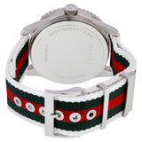 Gucci G Timeless White Dial Two Tone Nylon Strap Watch For Men - YA126231 Authentic Buy Shop Now