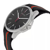 Gucci G Timeless Analog Quartz Black Dial Black NATO Strap Watch For Men - YA126321 Authentic Buy Shop Now