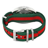Gucci GG2570 Quartz Black Dial Green & Red Nylon Strap Watch For Men - YA142305 Authentic Buy Shop Now