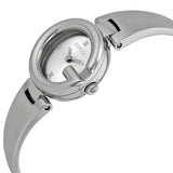 Gucci Guccissima Quartz Silver Dial Silver Steel Strap Watch For Women - YA134502 Authentic Buy Shop Now