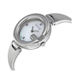 Gucci Guccissima Diamonds Mother of Pearl Dial Silver Steel Strap Watch For Women - YA134303 Authentic Buy Shop Now