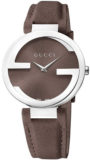 Gucci Interlocking G Brown Dial Brown Leather Strap Watch For Women - YA133319 Authentic Buy Shop Now
