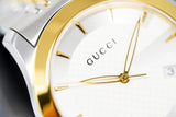 Gucci G Timeless Silver Dial Two Tone Steel Strap Watch For Men - YA126409 Authentic Buy Shop Now