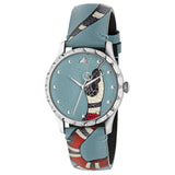 Gucci G Timeless Quartz Blue Dial Blue Leather Strap Watch For Men - YA1264080 Authentic Buy Shop Now